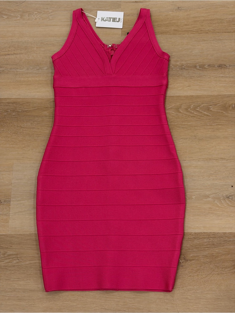 Katie J NYC Hot Pink Bandage Dress Tween - Large